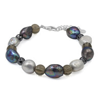 Bracciale in argento con Quarzo Fumè (TPC)