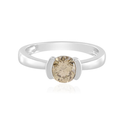 Anello in oro con Diamante Champagne I2