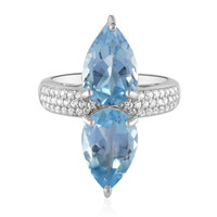 Anello in argento con Topazio Blu Cielo