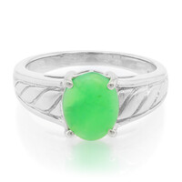 Anello in argento con Crisoprasio Imperiale