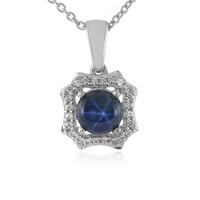 Collana in argento con Zaffiro Stellato Blu