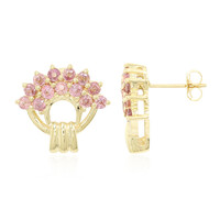 Orecchini in oro con Zaffiro Padparadscha (non riscaldato) (AMAYANI)