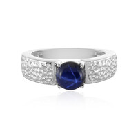 Anello in argento con Zaffiro Stellato Blu
