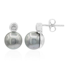 Orecchini in argento con Perla Tahitiana (TPC)