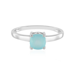 Anello in argento con Calcedonio Acqua