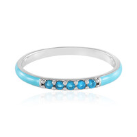 Anello in argento con Apatite Blu Neon