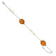 Bracciale in argento con Ambra Baltica Cognac (dagen)