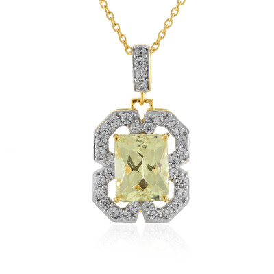 Collana in argento con Kunzite Canarino
