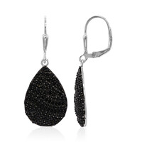 Orecchini in argento con Spinello Nero
