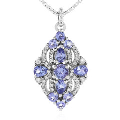 Collana in argento con Tanzanite