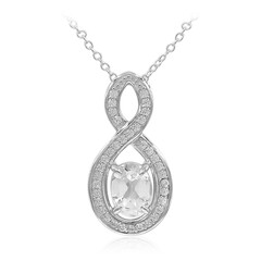 Collana in argento con Topazio Bianco