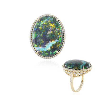 Anello in oro con Opale Matrice Andamooka (AMAYANI)