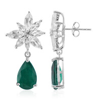 Orecchini in argento con Quarzo Verde Foresta