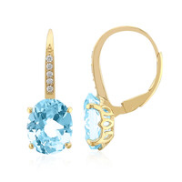Orecchini in argento con Topazio Blu Cielo