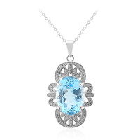 Collana in argento con Topazio Blu Cielo