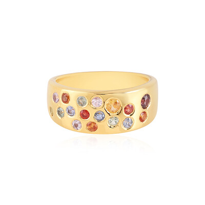 Anello in argento con Zaffiro Fancy