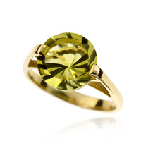 Anello in oro con Citrino Limone