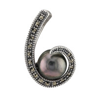 Ciondolo in argento con Perla Tahitiana (Annette classic)