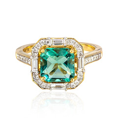 Anello in oro con Fluorite Verde (AMAYANI)