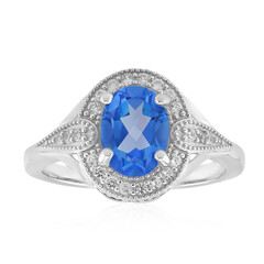 Anello in argento con Topazio Blu Indaco