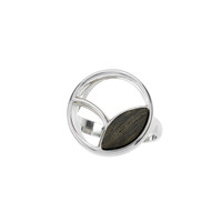 Anello in argento con Quercia Nera