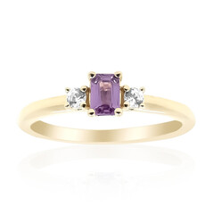 Anello in oro con Zaffiro Ceylon Porpora