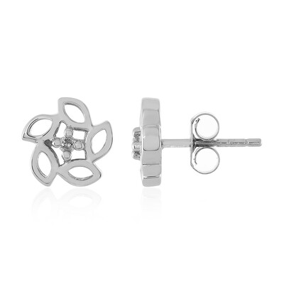 Orecchini in argento con Diamante I4 (J)