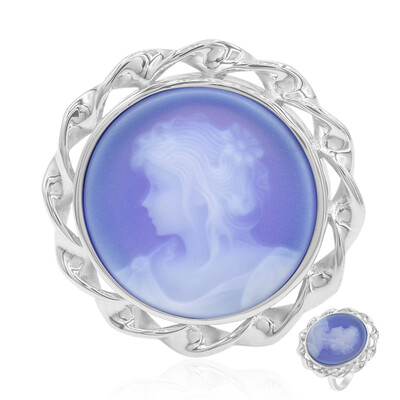 Anello in argento con Agata Blue Lace
