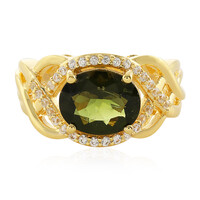 Anello in argento con Moldavite