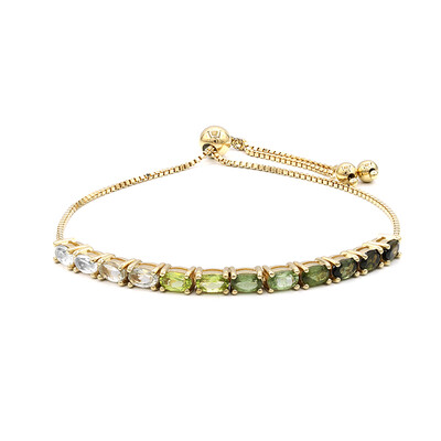 Bracciale in argento con Tormalina Verde