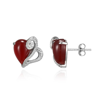 Orecchini in argento con Agata Rossa