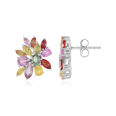 Orecchini in argento con Zaffiro Fancy