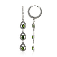 Orecchini in argento con Diopside Russo