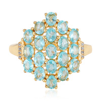 Anello in argento con Apatite Blu