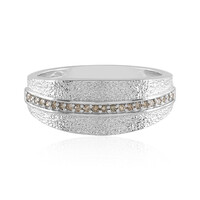 Anello in argento con Diamante Champagne I2