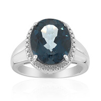 Anello in argento con Topazio Blu Londra