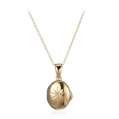 Collana in argento con Diamante I3 (I)