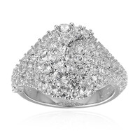 Anello in argento con Topazio Bianco