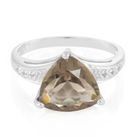 Anello in argento con Quarzo Fumè