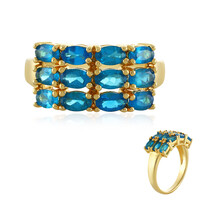 Anello in argento con Apatite Blu Neon
