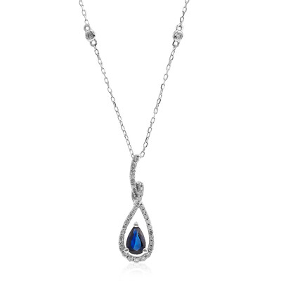 Collana in oro con Zaffiro Ceylon Blu (CIRARI)