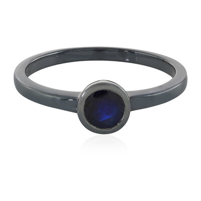Anello in argento con Zaffiro Blu del Madagascar