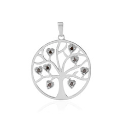 Ciondolo in argento con Diamante Cioccolato I3