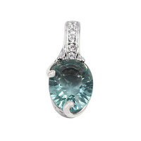 Ciondolo in argento con Fluorite Verde