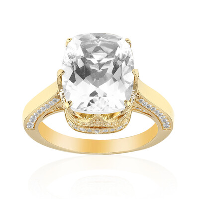 Anello in argento con Topazio Bianco