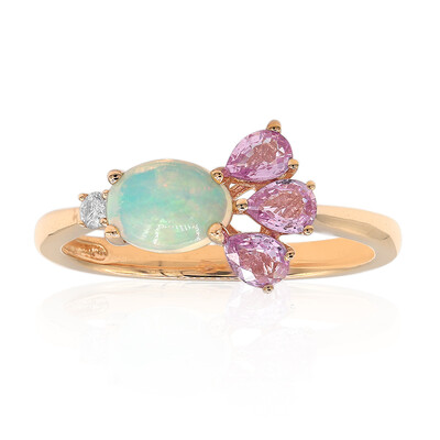 Anello in oro con Opale di Welo AAA