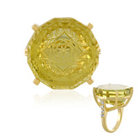 Anello in argento con Quarzo Limone