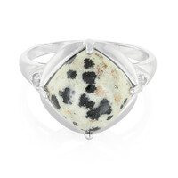 Anello in argento con Diaspro Dalmata
