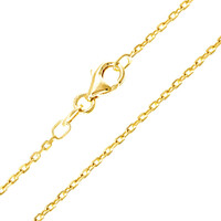 Catenina forzatina in argento placcato oro giallo - 45 cm - 2,4 g