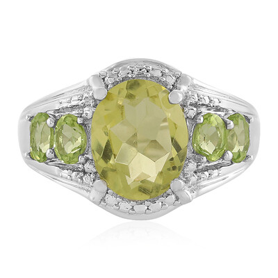Anello in argento con Quarzo Limone